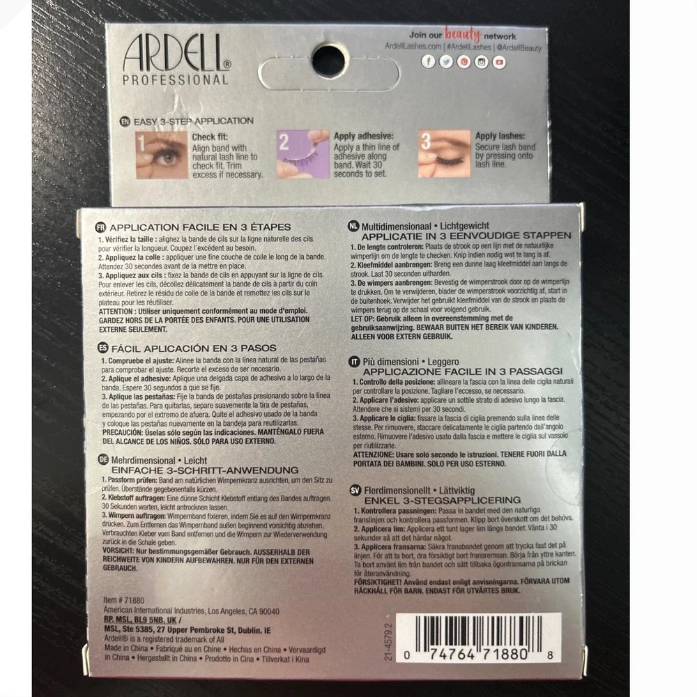 Ardell‎ Professional 3D Fauxmink 854 Multi-Dimensional Lightweight Lashes